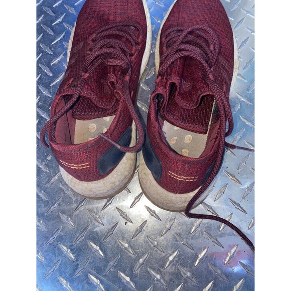 ADIDAS PURE BOOST BA8895‎ Shoes Men 9 Burgundy Red Athletic Sneakers Running - Picture 4 of 9